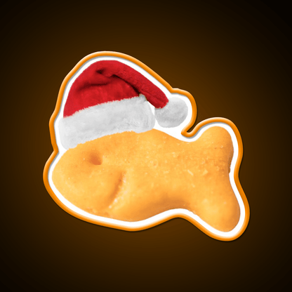 Santa Goldfish Snack Food Led Neon Sign Rgb Color - Shineneon