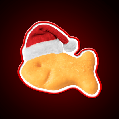 Santa Goldfish Snack Food Led Neon Sign Rgb Color - Shineneon