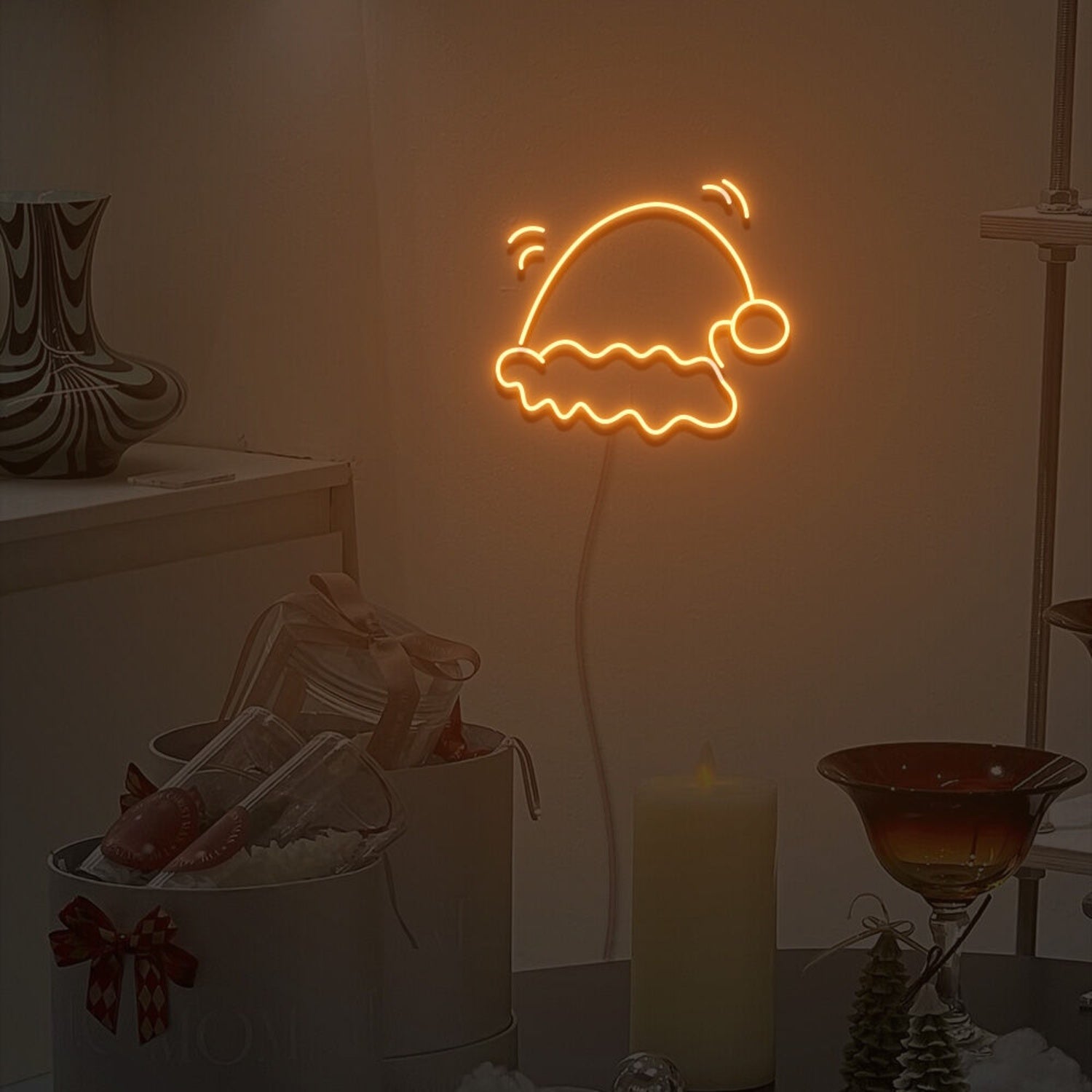 Santa Hat Neon Sign Fashion Led Neon Sign For Home Party | Shineneon