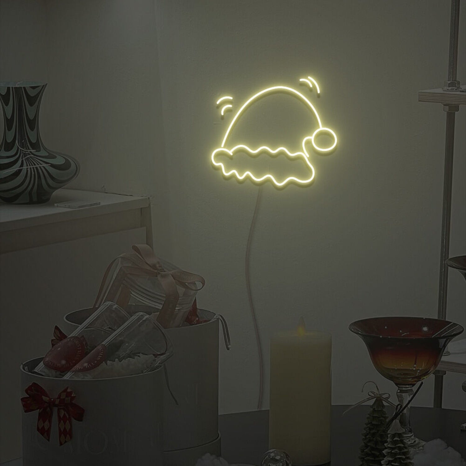 Santa Hat Neon Sign Fashion Led Neon Sign For Home Party | Shineneon