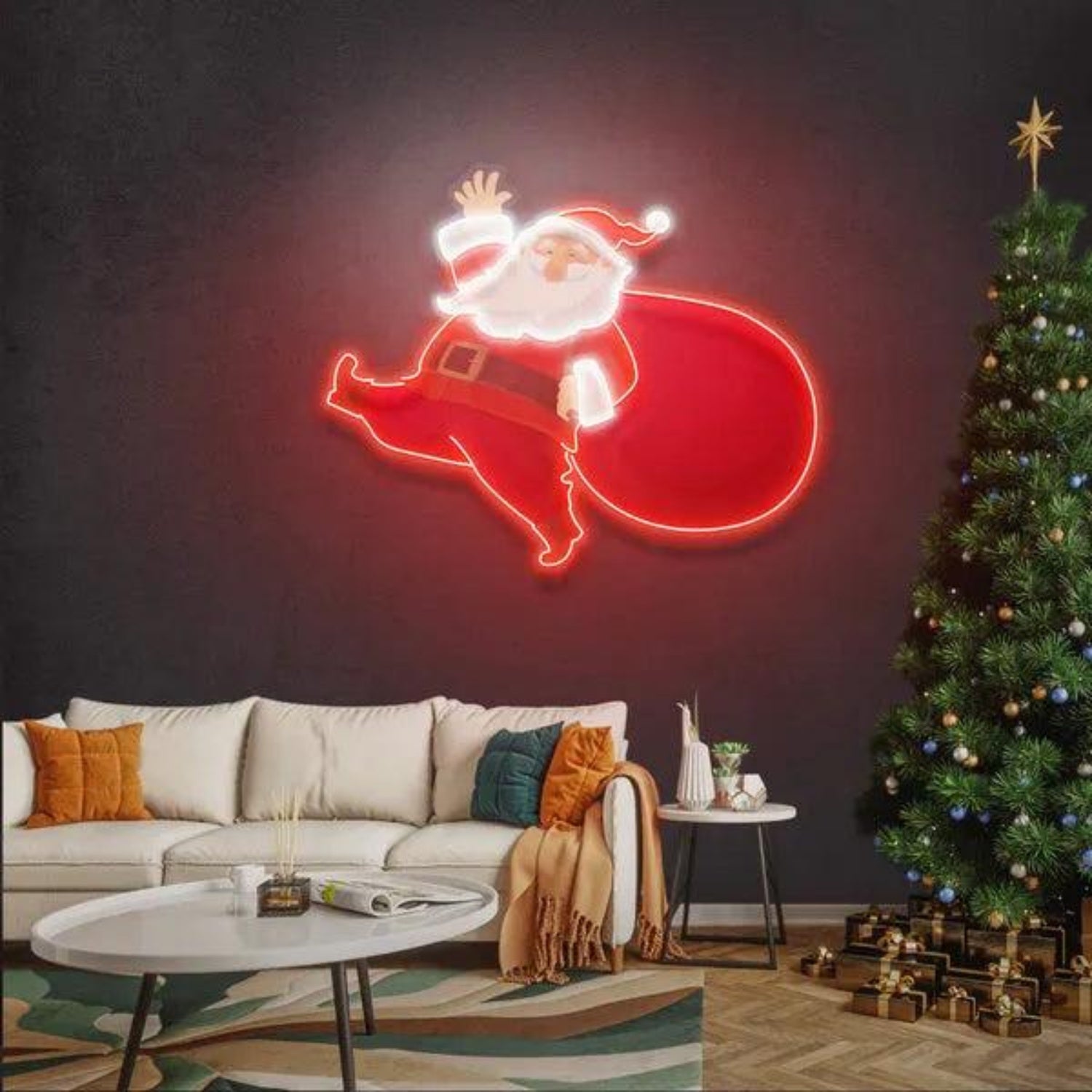 Santa Is Coming Led Neon Sign Christmas Indoor Decor | Shineneon
