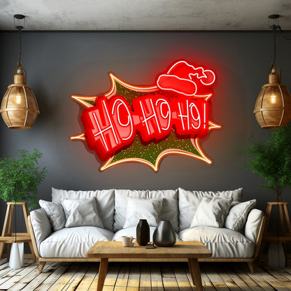 Santa Laughing Christmas Led Neon Acrylic Artwork For Sale - Shineneon