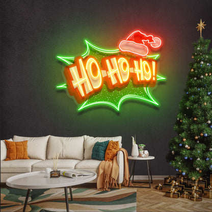 Santa Laughing Neon Acrylic Artwork | Shineneon