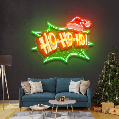 Santa Laughing Neon Acrylic Artwork | Shineneon