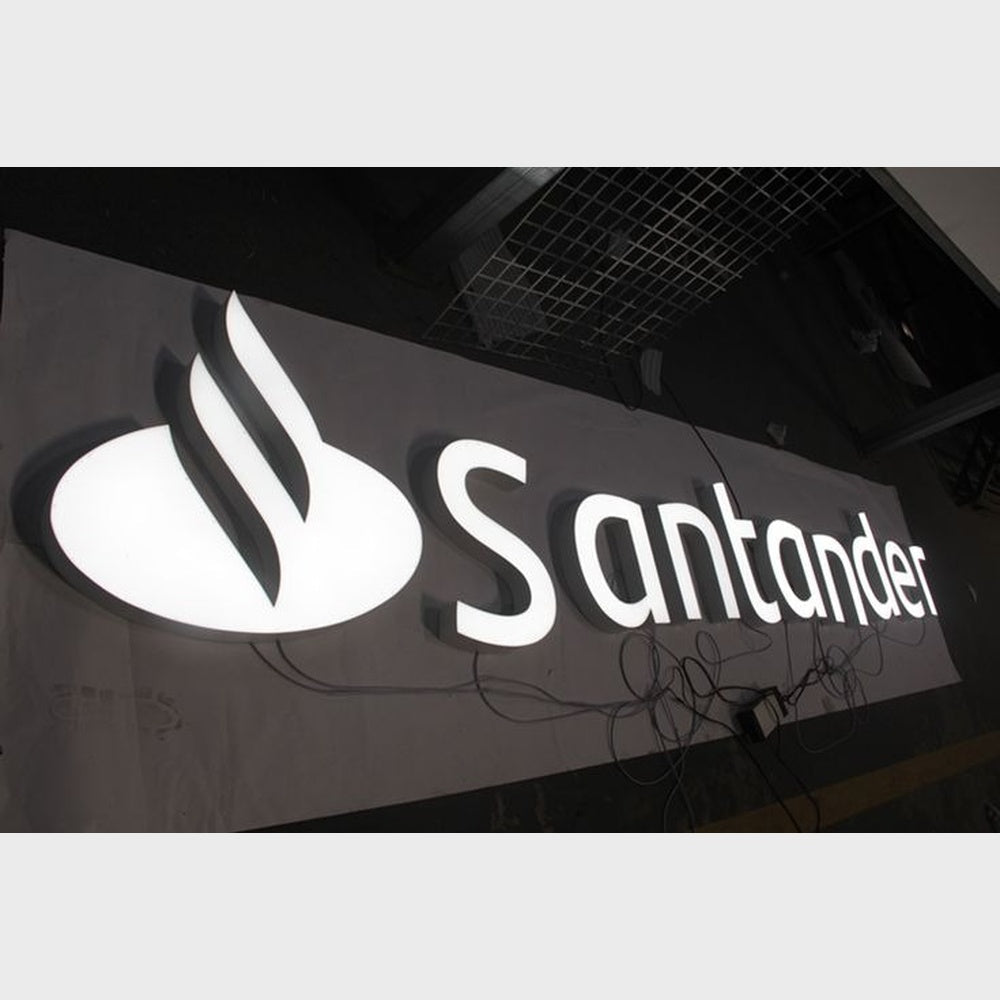 Santander 3D Frontlit Channel Letters Led Light Sign - Shineneon