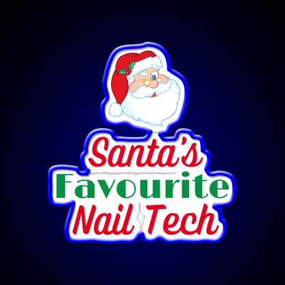 Santas Favourite Nail Tech Nail Salon Led Neon Sign Rgb Color - Shineneon