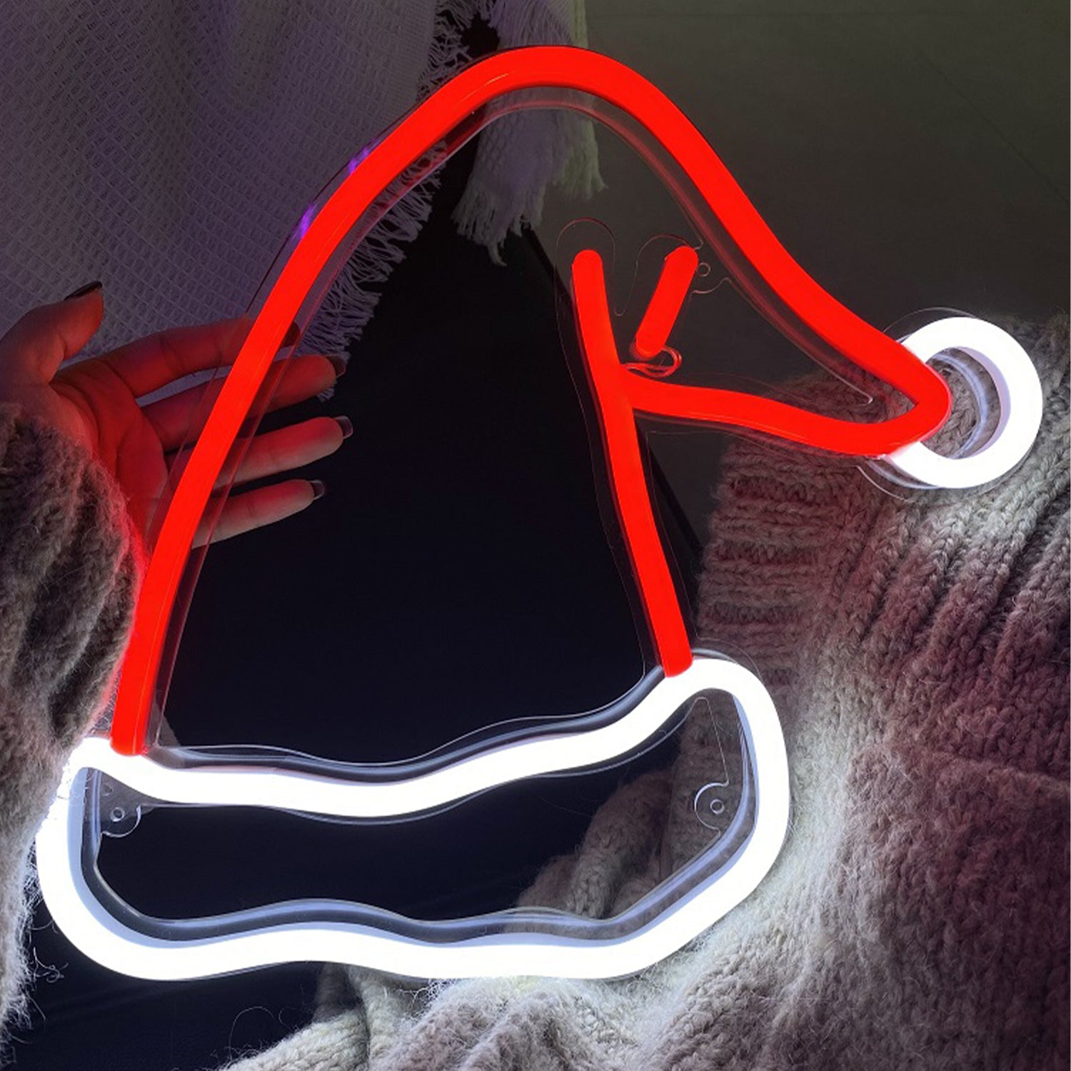 Santas Hat Christmas Led Neon Sign Wall Art | Shineneon