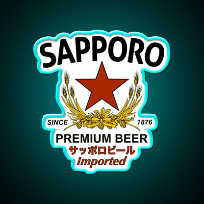 Sapporo Beer Bar Decor Led Neon Sign Business Neon Sign Rgb Color - Size and dimension reference