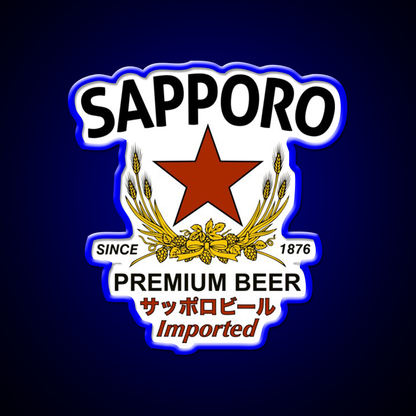 Sapporo Beer Bar Decor Led Neon Sign Business Neon Sign Rgb Color