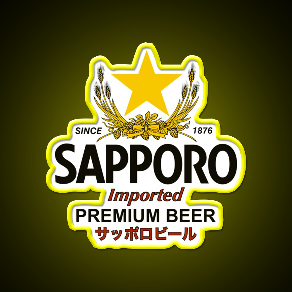 Sapporo Beer Bar Decor Led Neon Sign Wall Art Rgb Color - LED neon sign view 7