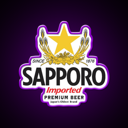 Sapporo Beer Bar Decor Led Neon Sign Wall Decor Rgb Color - LED neon sign view 9