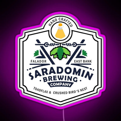Saradomin Brewing Company Osrs Rgb Led Neon Sign Pop Wall Art - Shineneon