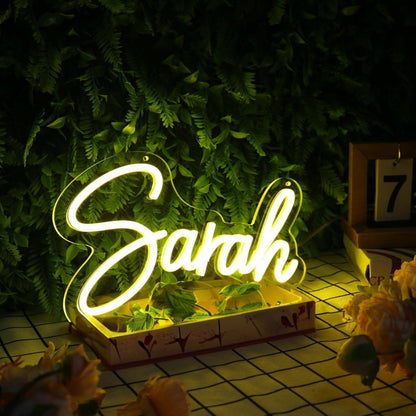 Sarah Yellow Led Neon Sign - Shineneon