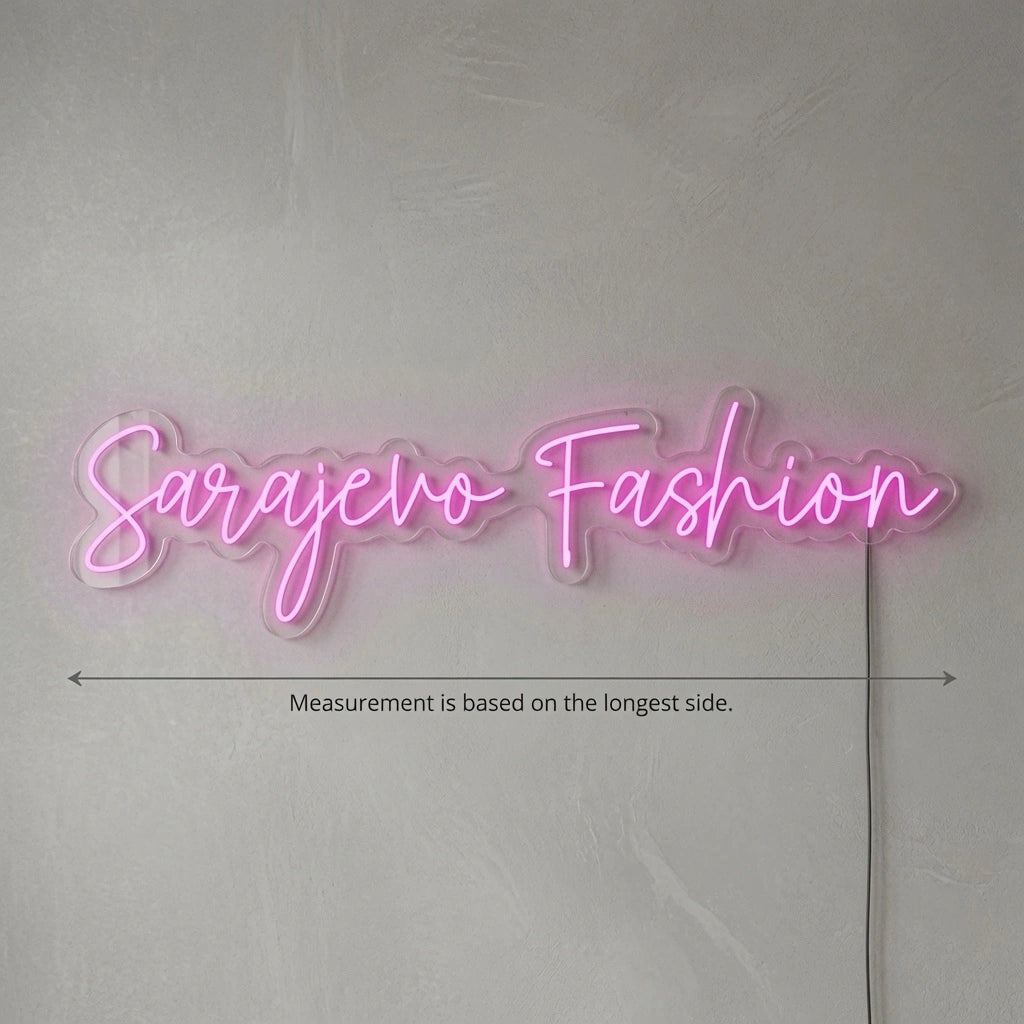 Sarajevo Fashion LED Neon Sign - 04 Size Image