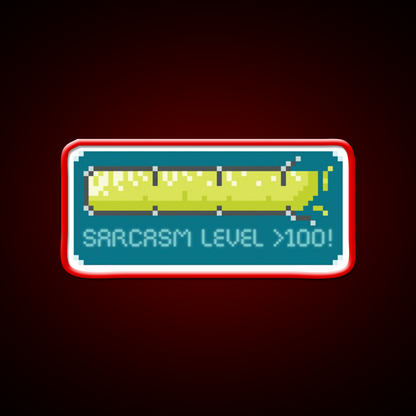 Sarcasm Level Over 100 Man Cave Bar Led Neon Sign Rgb Color