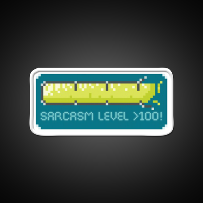 Sarcasm Level Over 100 Man Cave Bar Led Neon Sign Rgb Color