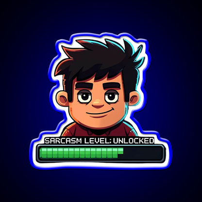 Sarcasm Level Unlocked Gamer Bar Design Man Cave Bar Led Neon Sign