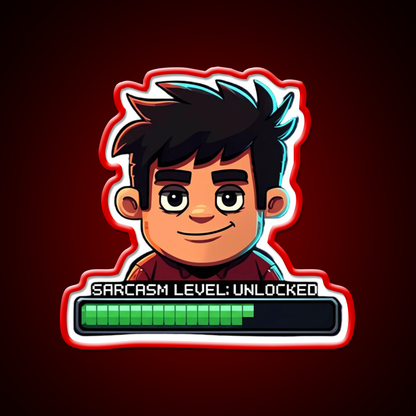 Sarcasm Level Unlocked Gamer Bar Design Man Cave Bar Led Neon Sign