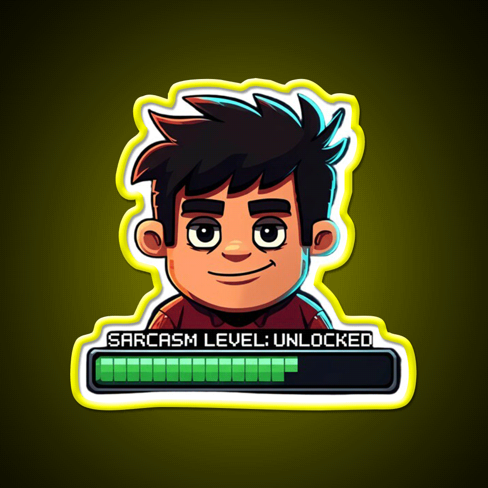 Sarcasm Level Unlocked Gamer Bar Design Man Cave Bar Led Neon Sign