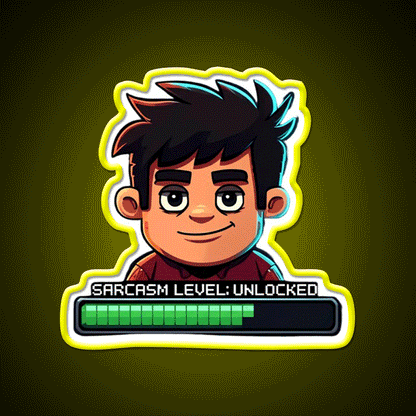 Sarcasm Level Unlocked Gamer Bar Design Man Cave Bar Led Neon Sign