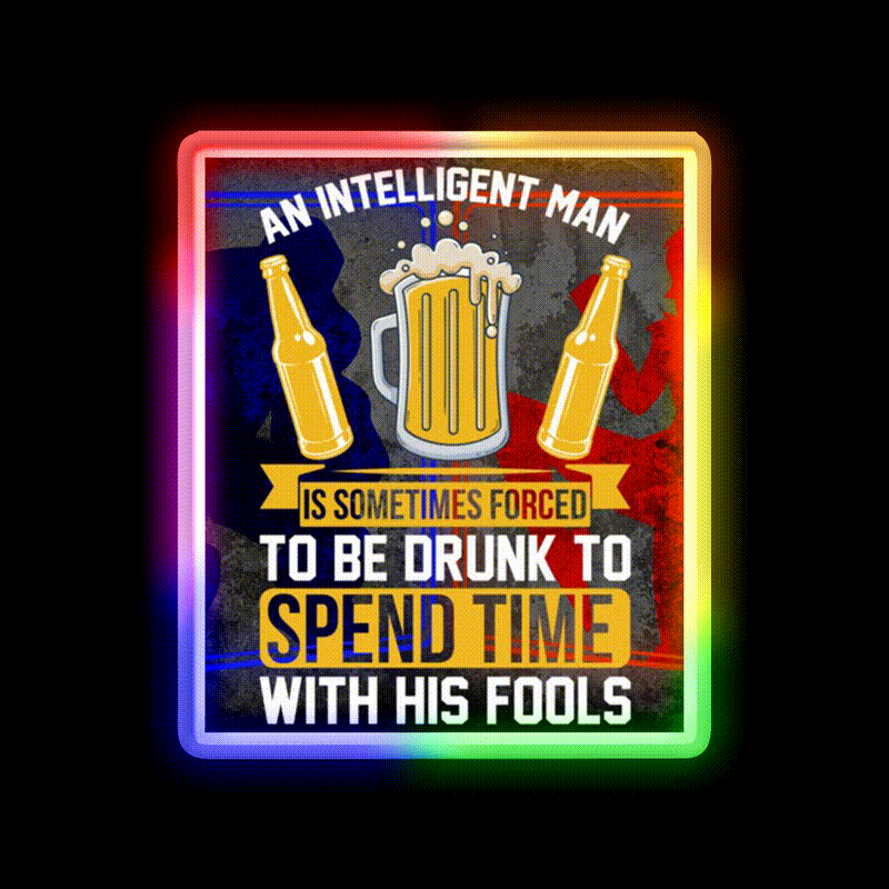 Sarcastic Man Cave Bar Led Neon Sign Rgb Color