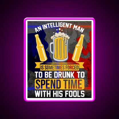 Sarcastic Man Cave Bar Led Neon Sign Rgb Color