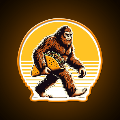 Sasquatch Taco Vintage Funny Bigfoot Lovers Taco Led Neon Sign Rgb Color - Shineneon