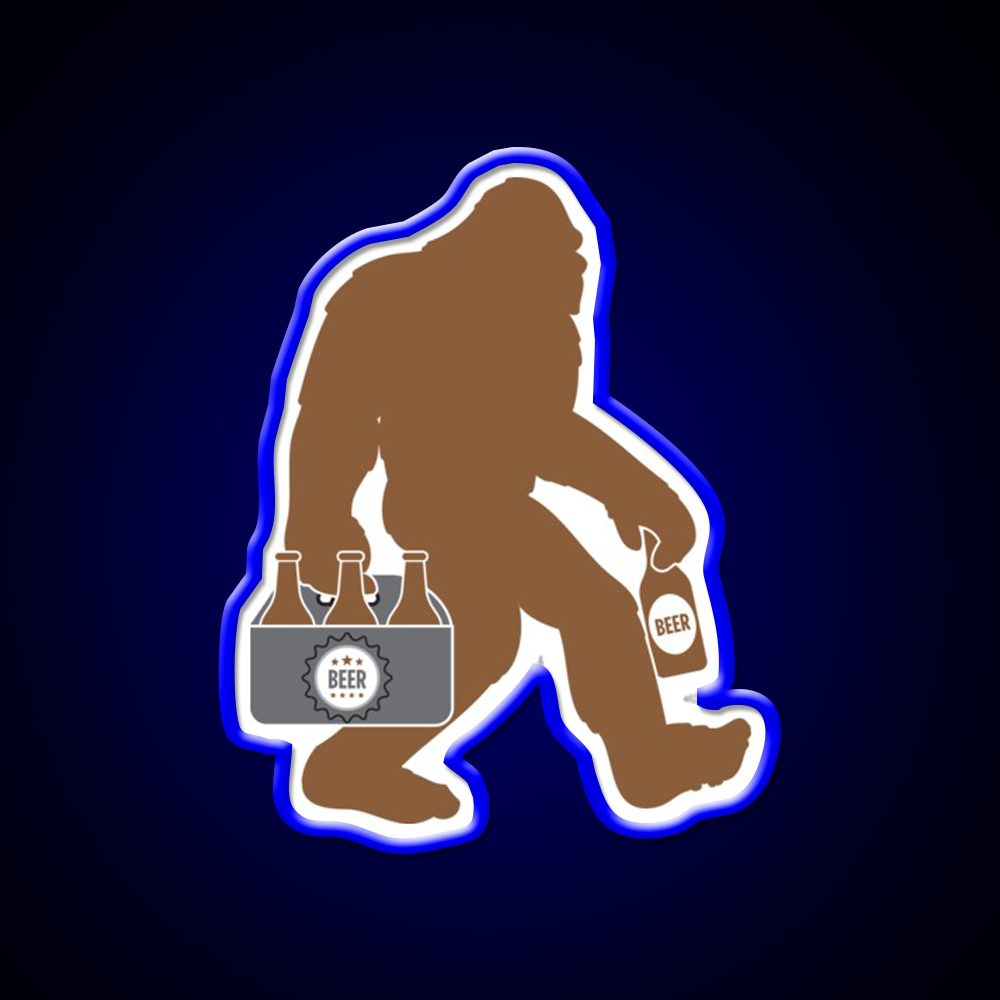 Sasquatch With Beer T Beer Bar Decor Led Neon Sign Rgb Color - LED neon sign view 5