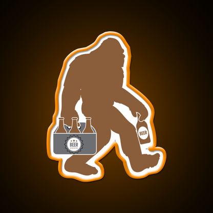 Sasquatch With Beer T Beer Bar Decor Led Neon Sign Rgb Color - LED neon sign view 6