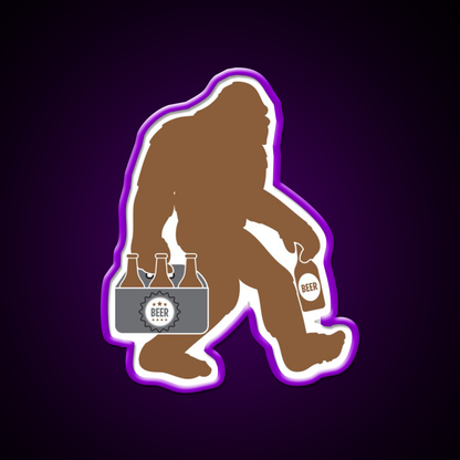 Sasquatch With Beer T Beer Bar Decor Led Neon Sign Rgb Color - LED neon sign view 9