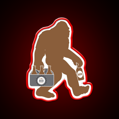 Sasquatch With Beer T Beer Bar Decor Led Neon Sign Rgb Color - LED neon sign view 10