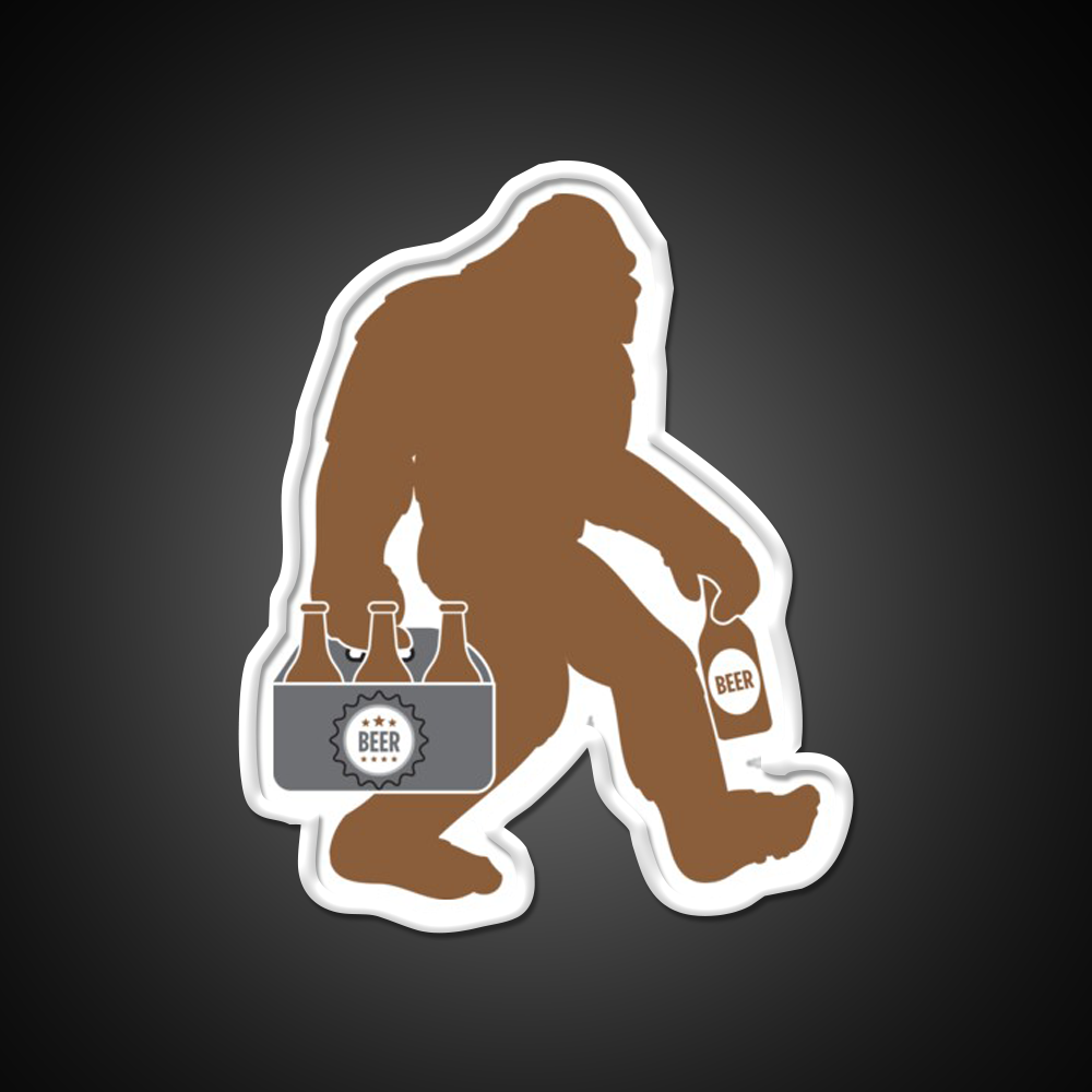 Sasquatch With Beer T Beer Bar Decor Led Neon Sign Rgb Color - LED neon sign view 11