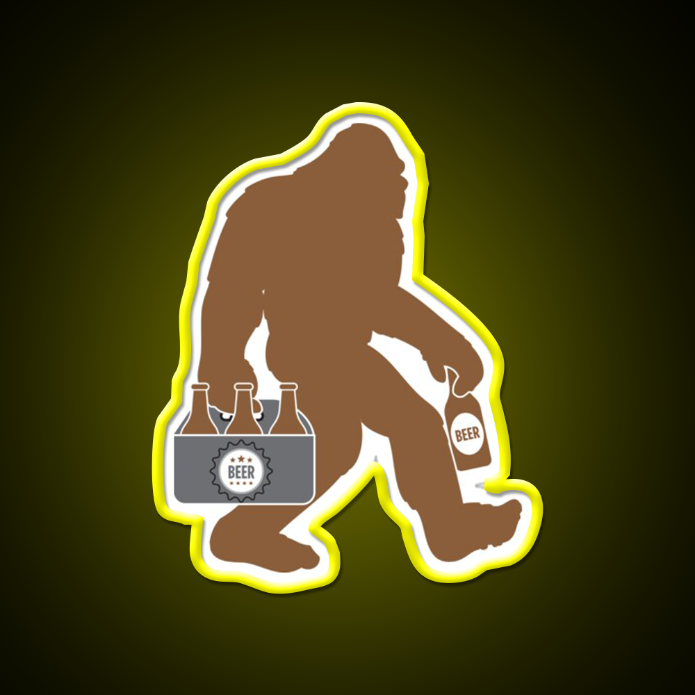 Sasquatch With Beer T Beer Bar Decor Led Neon Sign Rgb Color - LED neon sign view 7