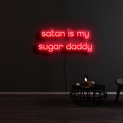 Satan Is My Sugar Daddy Neon Sign | Shineneon