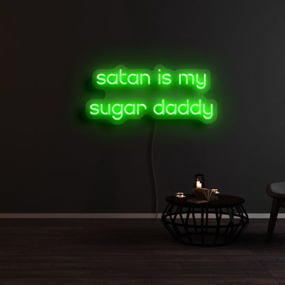 Satan Is My Sugar Daddy Neon Sign | Shineneon