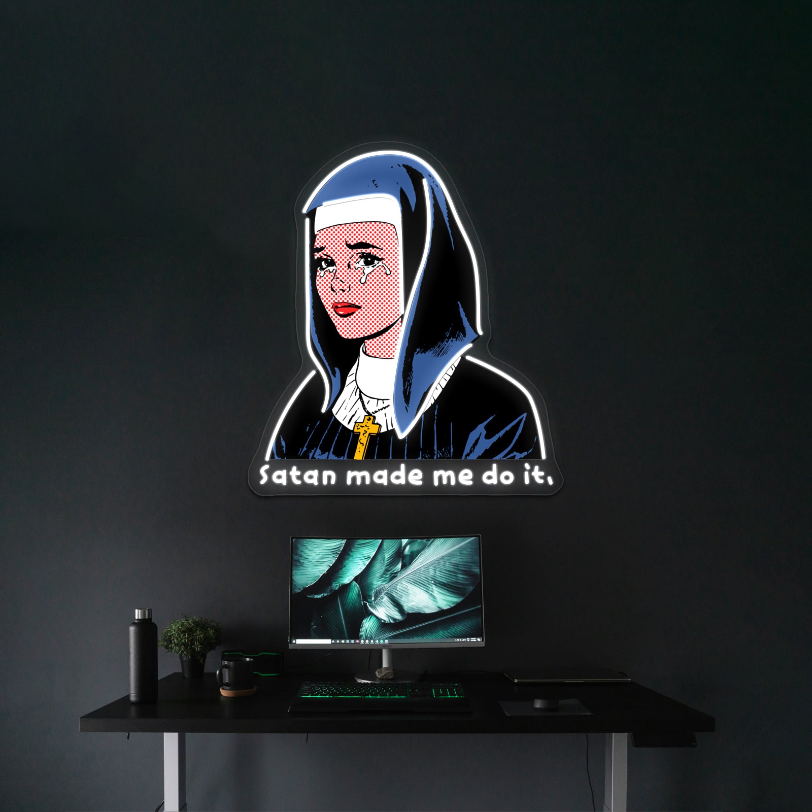 Satan Made Me Do It Artwork Custom Led Signs | Shineneon