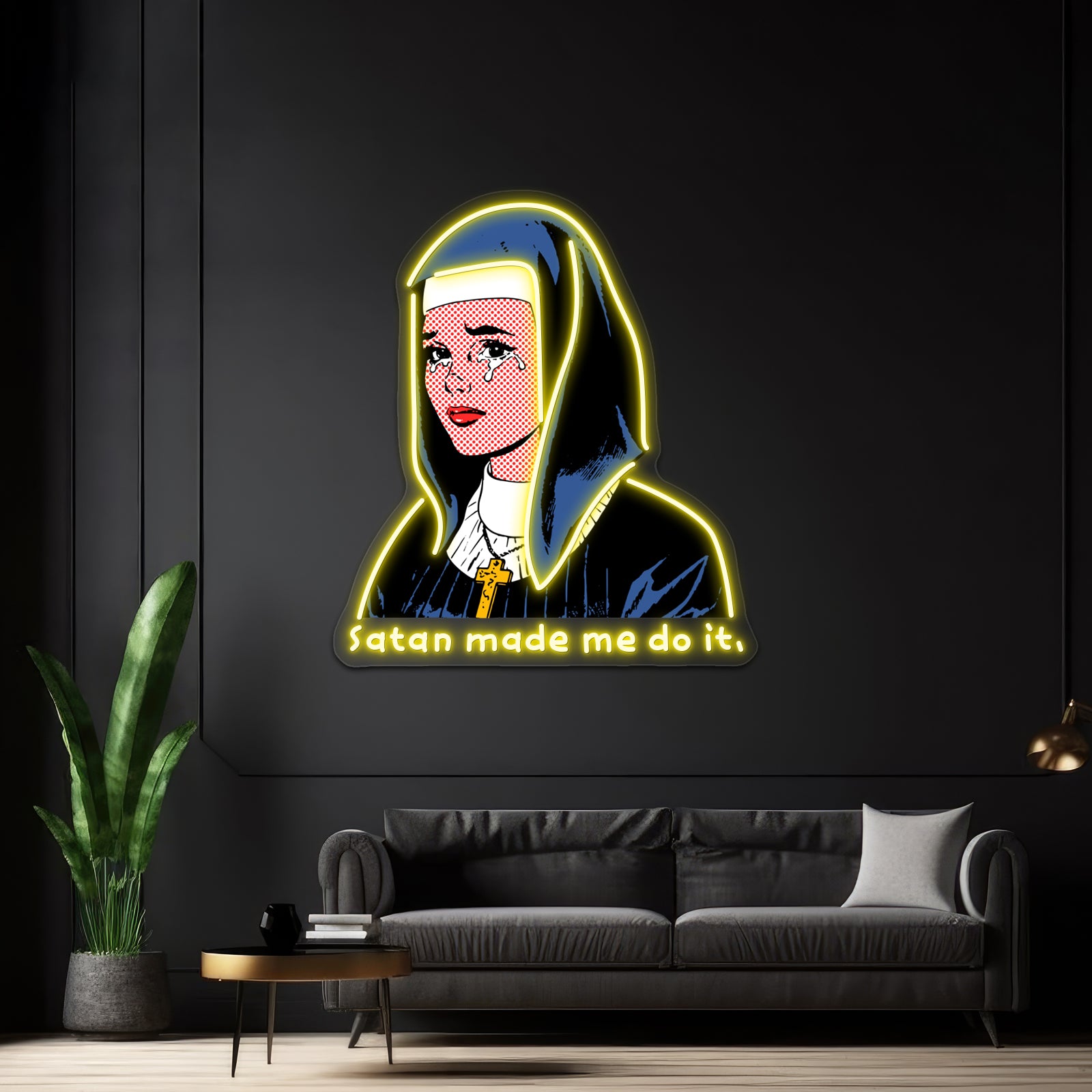 Satan Made Me Do It Artwork Custom Led Signs | Shineneon