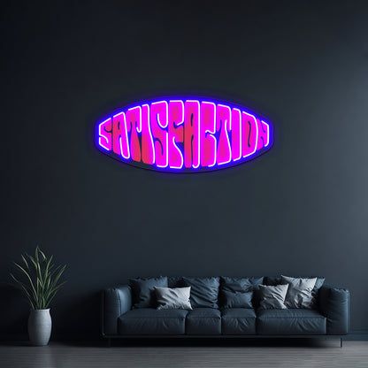 Satisfaction Classic Rock Song Artwork Custom Led Signs