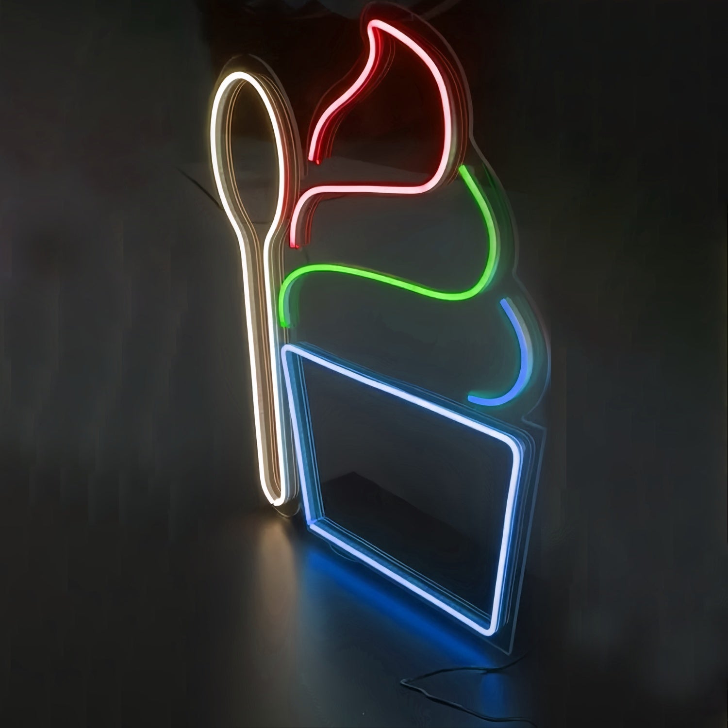 Satisfy Your Cravings Ice Cream Led Neon Sign | Shineneon