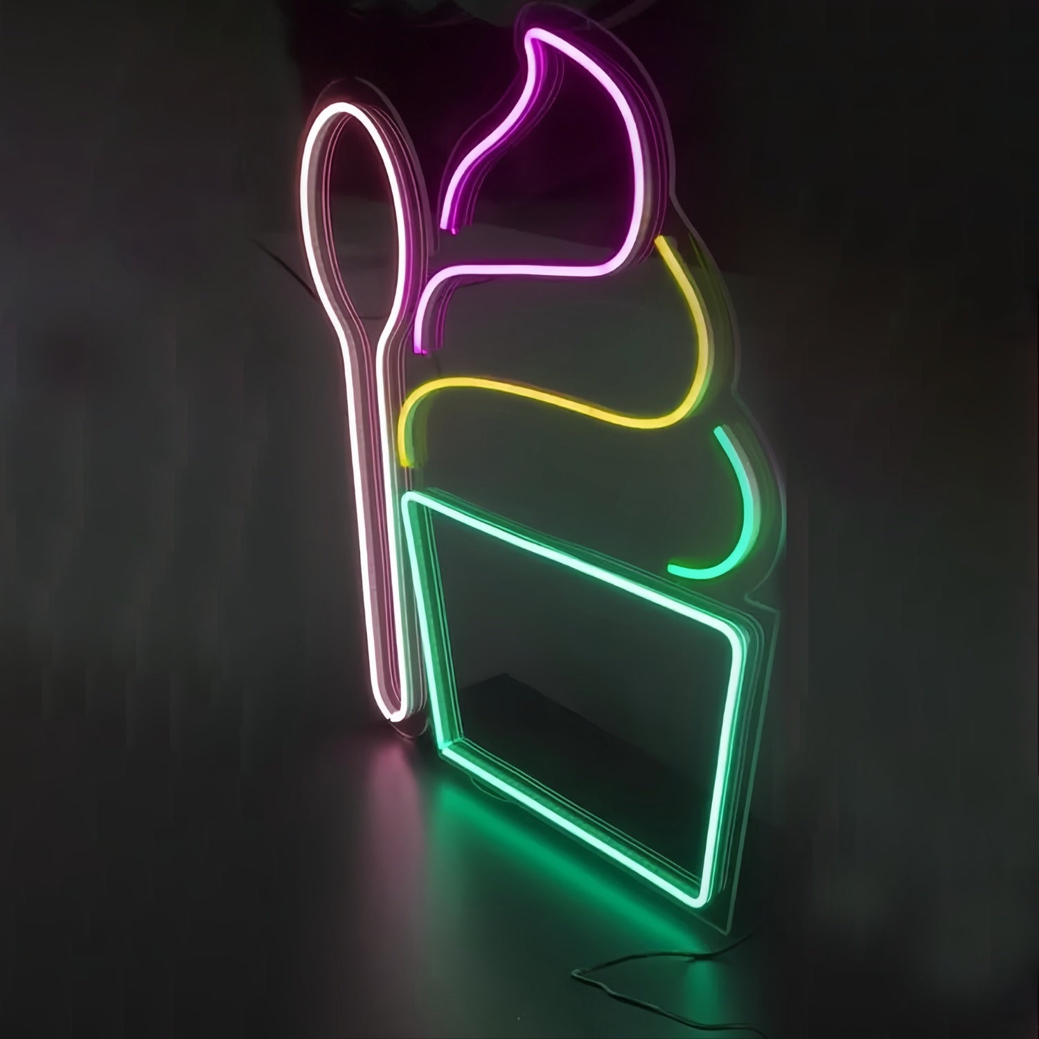 Satisfy Your Cravings Ice Cream Led Neon Sign | Shineneon