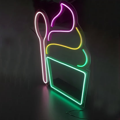 Satisfy Your Cravings Ice Cream Led Neon Sign | Shineneon