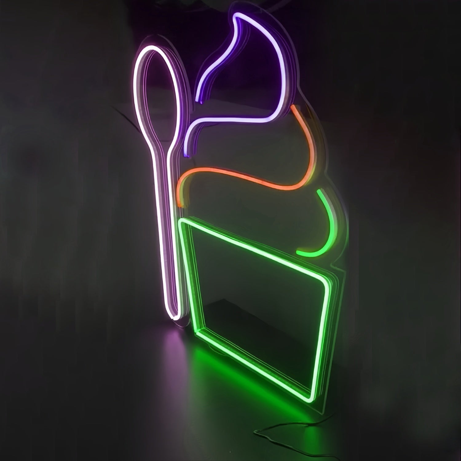 Satisfy Your Cravings Ice Cream Led Neon Sign | Shineneon