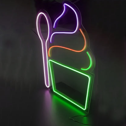Satisfy Your Cravings Ice Cream Led Neon Sign | Shineneon