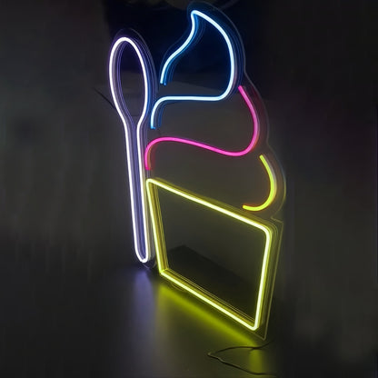 Satisfy Your Cravings Ice Cream Led Neon Sign | Shineneon