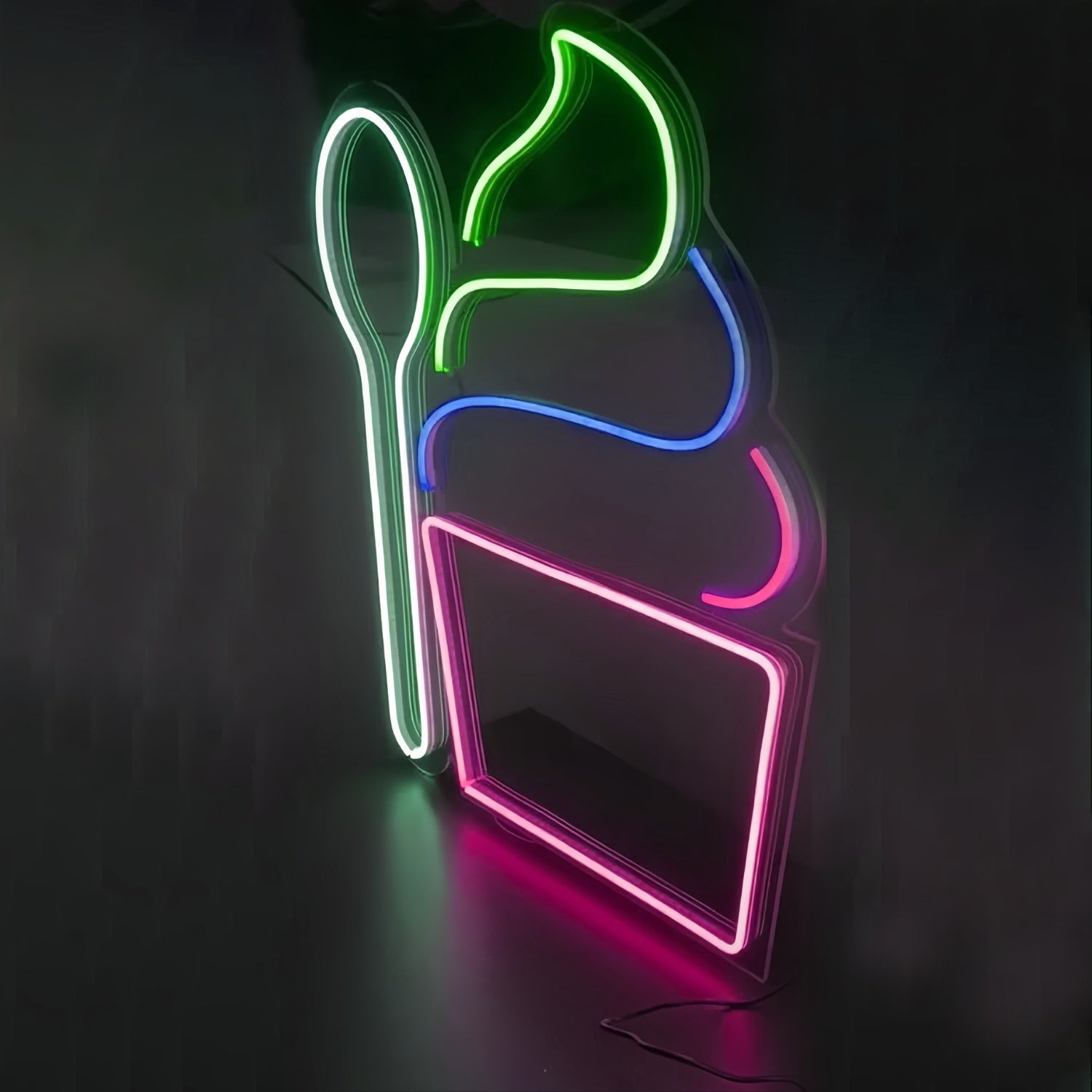 Satisfy Your Cravings Ice Cream Led Neon Sign | Shineneon