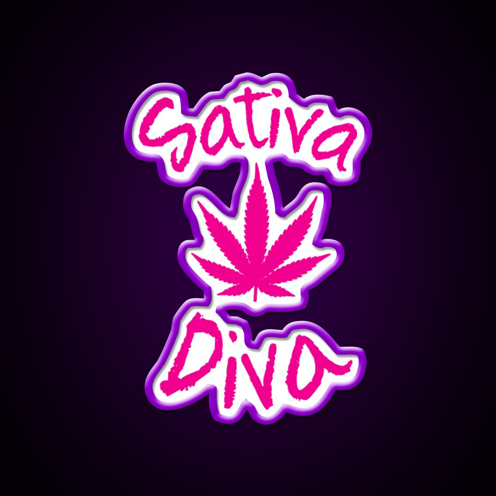 Sativa Diva Stoner Chick Hemp Inspired Green Leaf Led Neon Sign Rgb Color - Shineneon