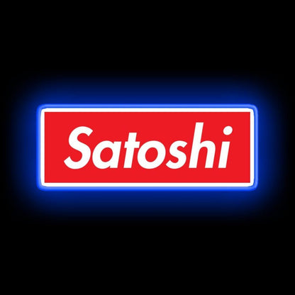 Satoshi Red And White Neon Sign - Shineneon