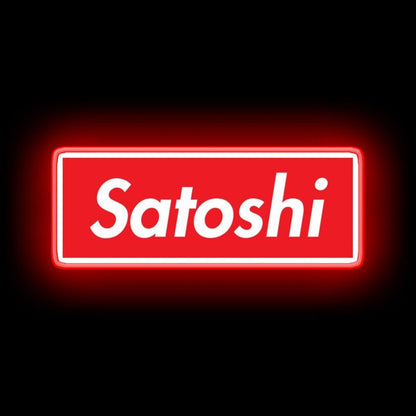 Satoshi Red And White Neon Sign - Shineneon