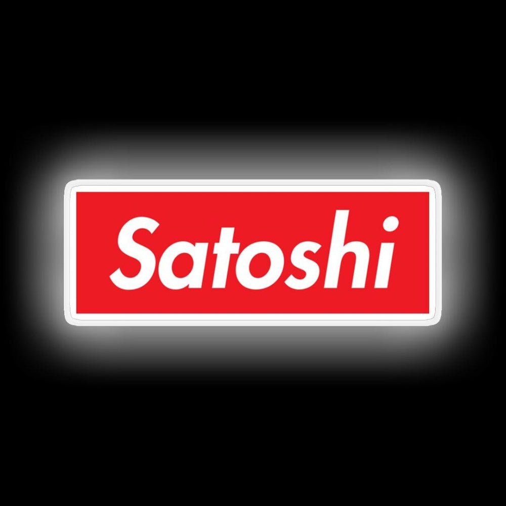 Satoshi Red And White Neon Sign - Shineneon