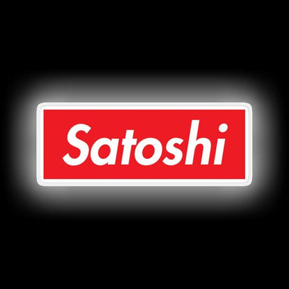 Satoshi Red And White Neon Sign - Shineneon